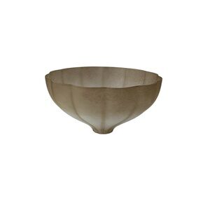 Torchiere Floor Lamp Glass Shade REPLACEMENT Amber Alabaster Fluted Clam Shape